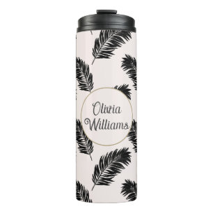 Termo Palm tropical deja blanco negro