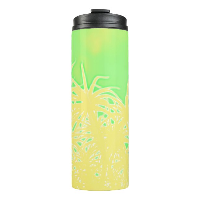 Termo Palmeras Estilizadas Resumen Arte Pastel Tropical (Anverso)