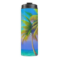 Palmeras mientras la noche cae tropical