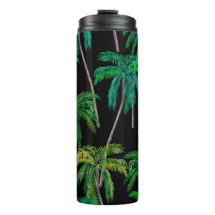 Termo Palmeras: Patrón de verano acrílico.