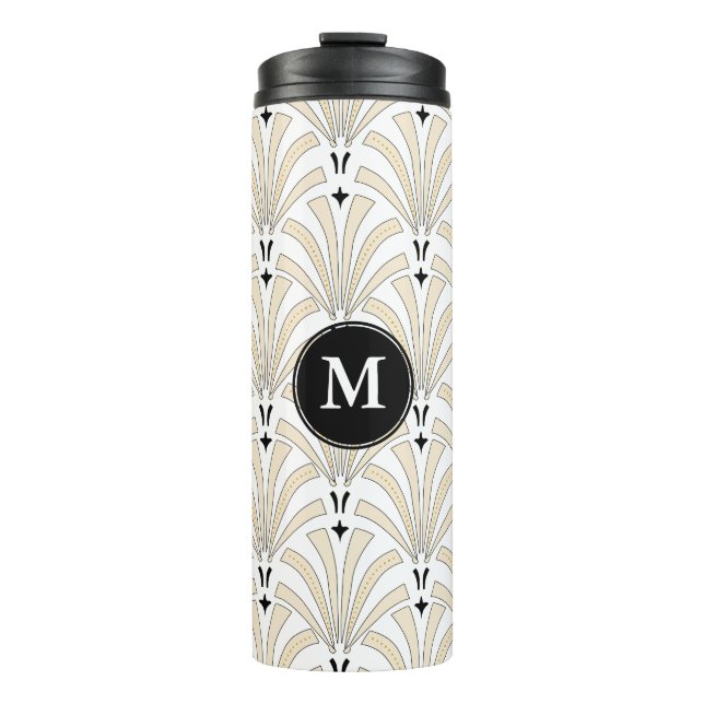Termo Palmettos blancos y tazas de estilo Art Déco de lo (Anverso)