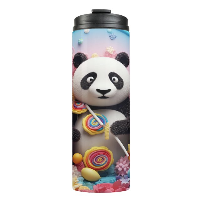 Termo Panda 3D con regalo de candelitas para la Copa Pan (Anverso)