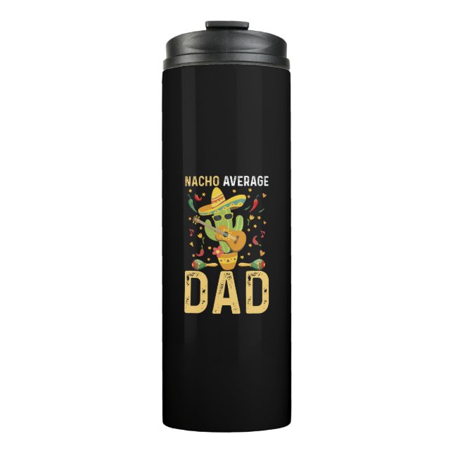 Termo Papá Mexicano Nacho Promedio Cinco De Mayo Daddy  (Anverso)