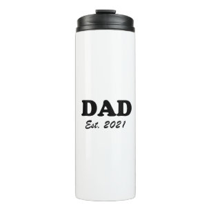 Termo Papá, Personalizado de la fecha Este Día del Pad