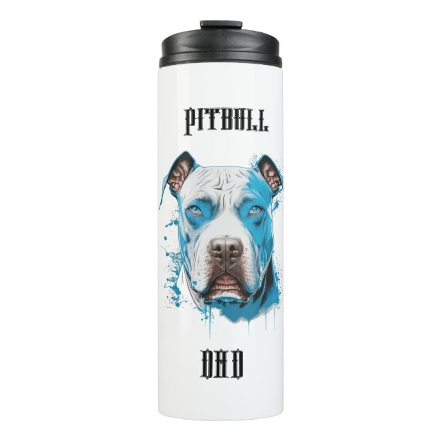 Termo Papá Pitbull Personalizado (Anverso)