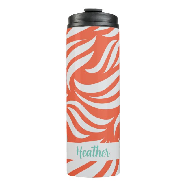 Termo Papaya Modern Chic Simple Personalized Travel Mug (Anverso)