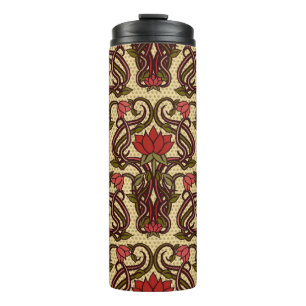 Termo Papel de flores de estilo Art Nouveau.
