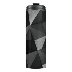 Termo Papel de textura plegado negro, origami resplandec