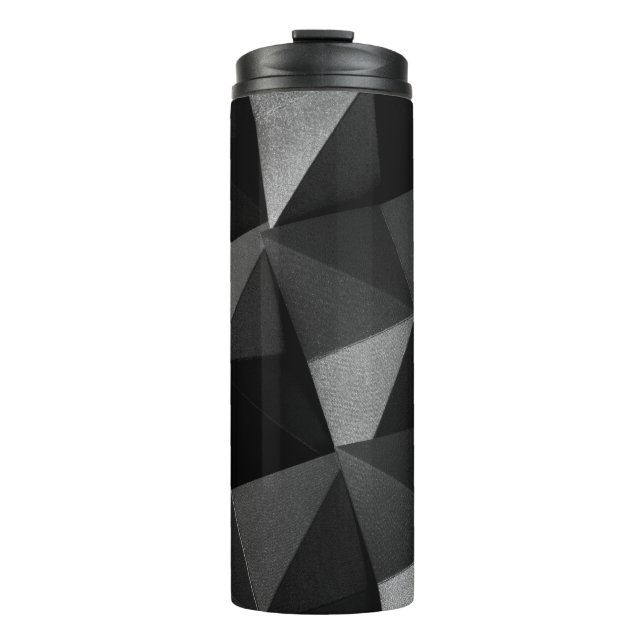 Termo Papel de textura plegado negro, origami resplandec (Anverso)