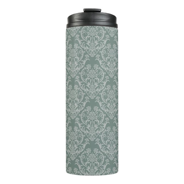 Termo Papel pintado floral verde (Anverso)