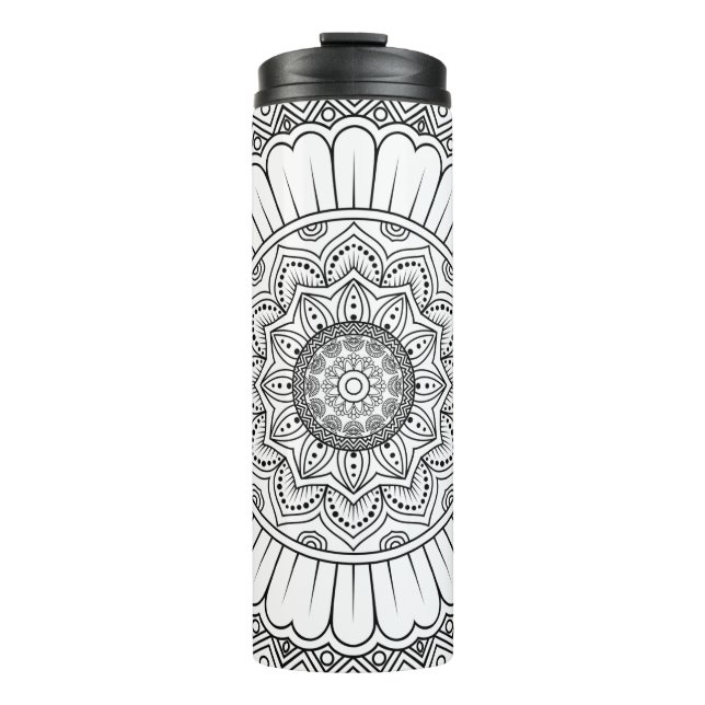 Termo Papel tapiz de rosette mandala (Anverso)