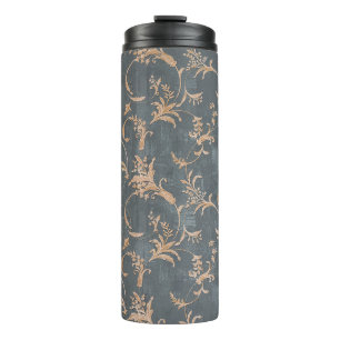 Termo Papel tapizado antiguo retro vintage floral sobre 