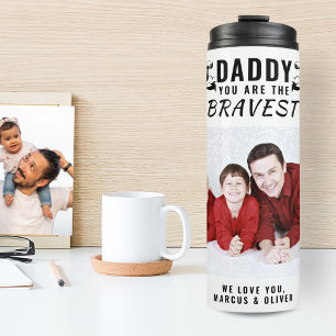 Termo Papi eres la Foto del Día del Padre más Valiente
