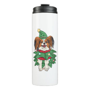 Termo Papillon Dog Navidades Camisas navideñas Papill Ma