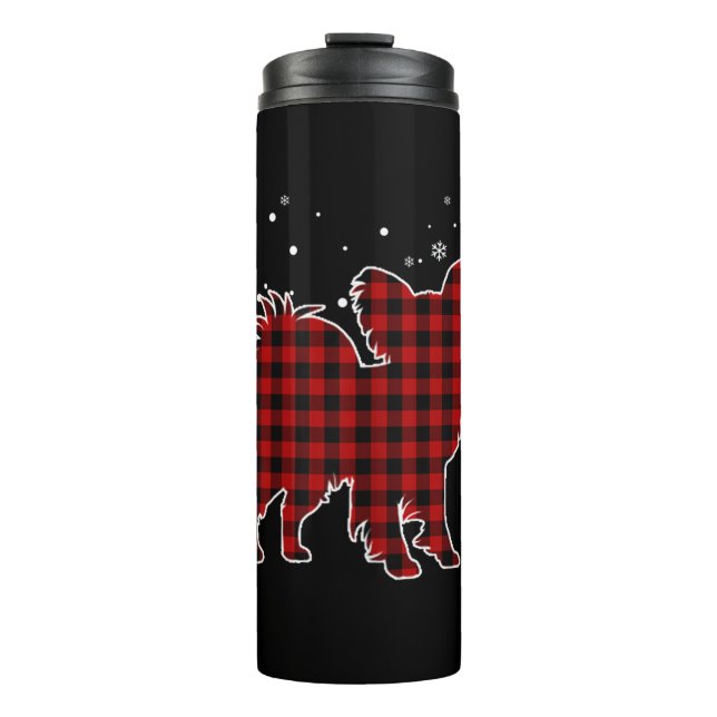Termo Papillon Navidades Dog Buffalo Plaid (Anverso)