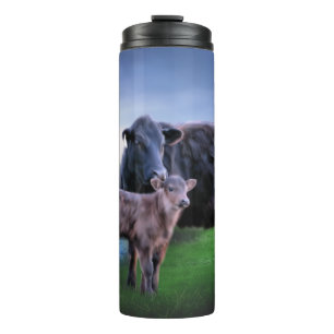 Termo Par de ternera de vaca negro