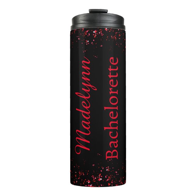 Termo para Damas de Honor Personalizado Negro, Bla (Anverso)
