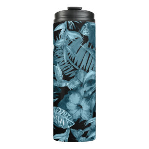 Termo Paraíso de Acuarela Tropical: Floración de la Jung