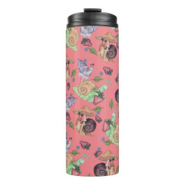 Termo Parar y oler el patrón de caracol de fresas