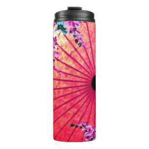 Termo Parasol rosa floral de Japón