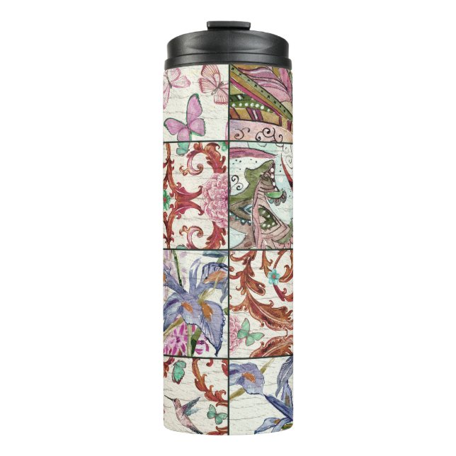Termo Parchwork de la naturaleza: Moda de fondo transpar (Anverso)