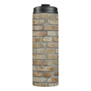 Termo Pared de ladrillo marrón un diseño novedoso 