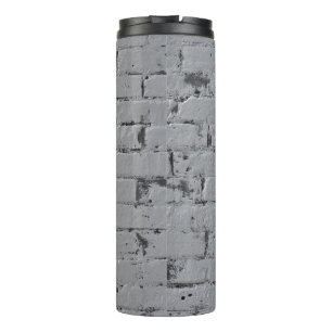 Termo Pared de ladrillo pintado gris claro
