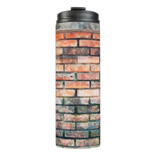 Termo Pared de ladrillo rojo con stainsabstract, envejec