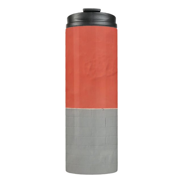 Termo Pared pintada de gris y naranja (Anverso)