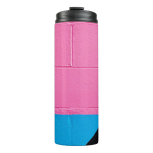 Termo Pared rosa y azul
