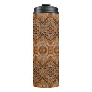 Termo Paredes de madera tallada, abstractas, antiguas, a