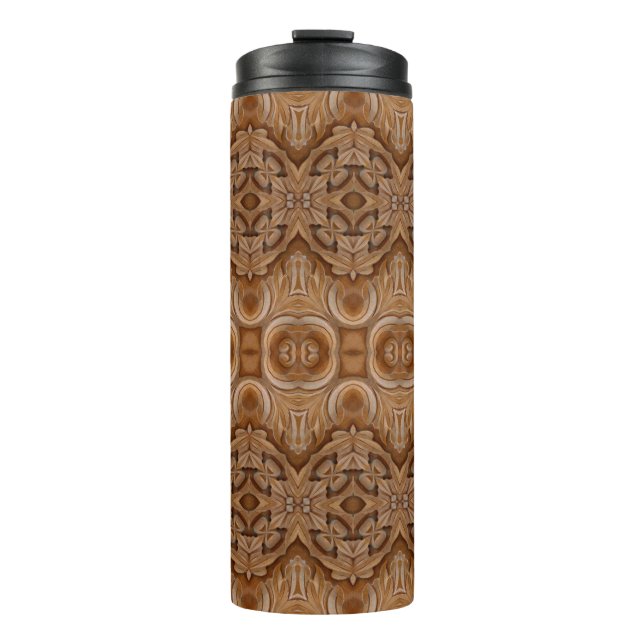 Termo Paredes de madera tallada, abstractas, antiguas, a (Anverso)