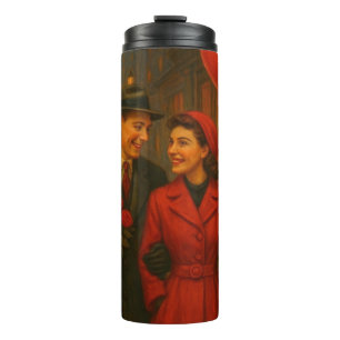 Termo Pareja vintage del Día de San Valentín