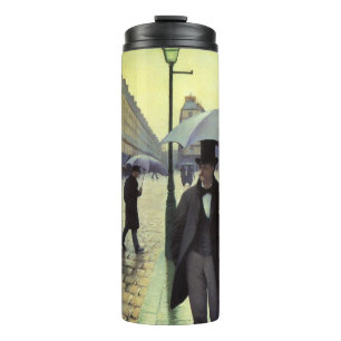 Termo París, calle lluviosa de Gustave Caillebotte