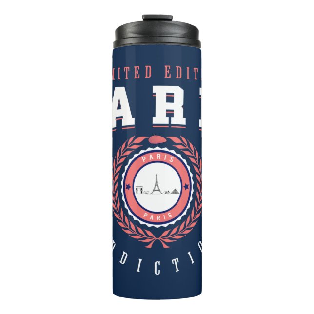 Termo París Francia Estilo Deportivo de Viajeros (Anverso)