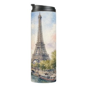 Termo París Francia Torre Eiffel río Sena