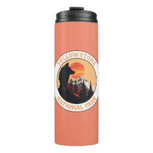 Termo Parque Nacional Yellowstone, Lobo de Atardecer Art