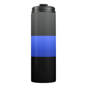 Termo Partidario de la policía Línea Azul delgada