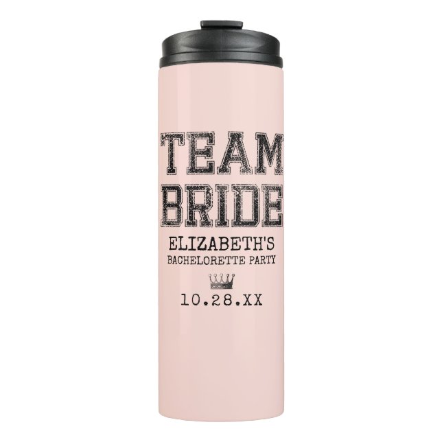 Termo Partido de bachillerato de novia del equipo de col (Anverso)