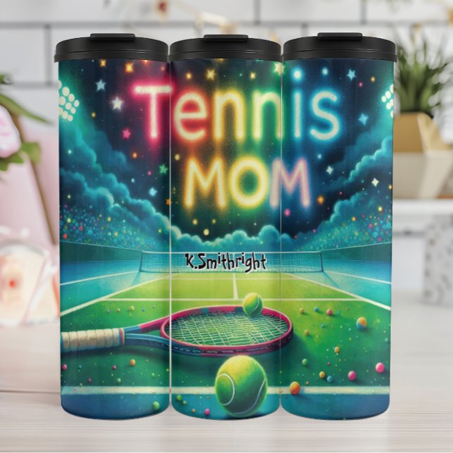 Termo Partido nocturno de Tenis Mom (Subido por el creador)