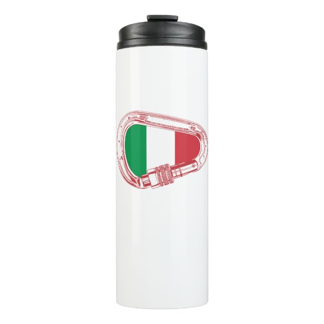 Termo Pasacables de escalada con bandera de Italia (Anverso)