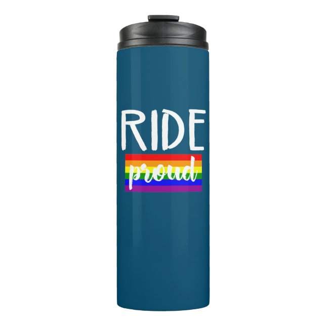 Termo Paseo en bicicleta orgulloso (Anverso)