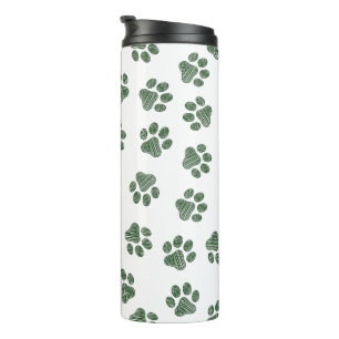 Termo Pasta de perro, garras de perro, patas verdes