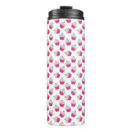 Termo Pastel de corazón rosado feliz - Patrón de panader