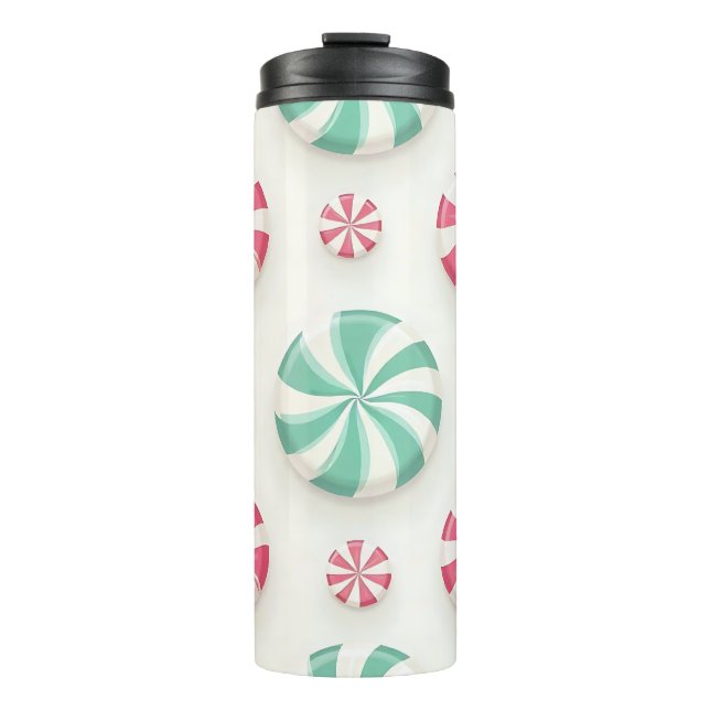 TERMO PASTEL MINT GREEN PINK RED VACACACIONES CANDIDAY (Anverso)