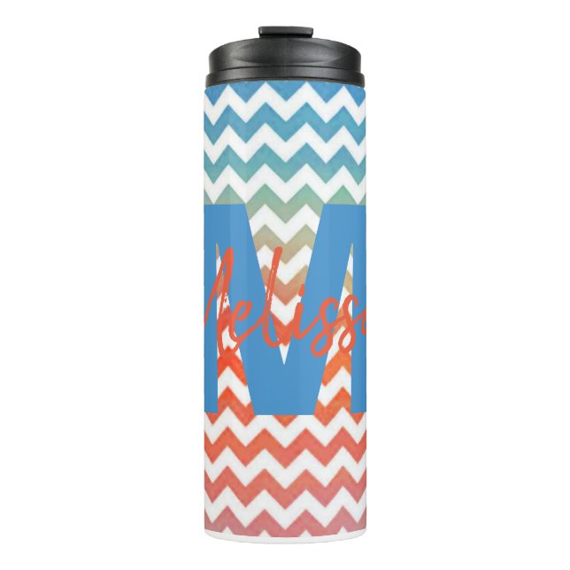 Termo Pastel personalizado de chevron (Anverso)