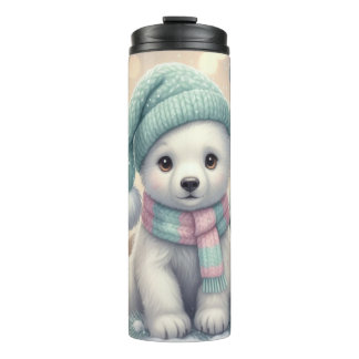 Termo Pastel Polar Bear Christmas Pattern
