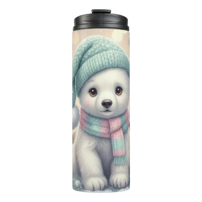 Termo Pastel Polar Bear Christmas Pattern (Anverso)