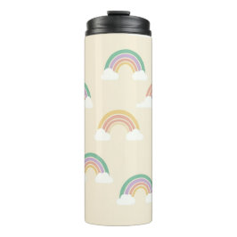 Termo Pastel Rainbows Pattern – Soft Dreamy Color Arc 