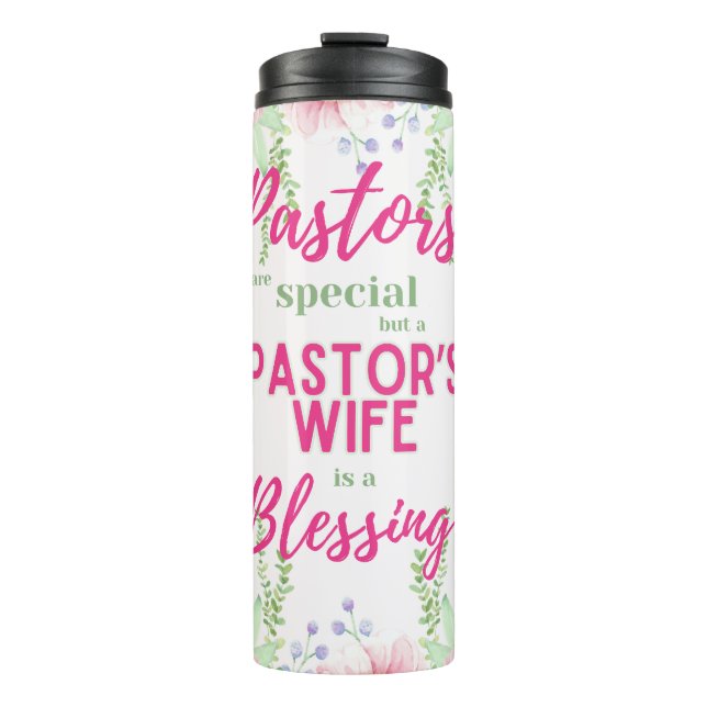 Termo ✝️ Pastor's Wife Wives regalo de agradecimiento (Anverso)